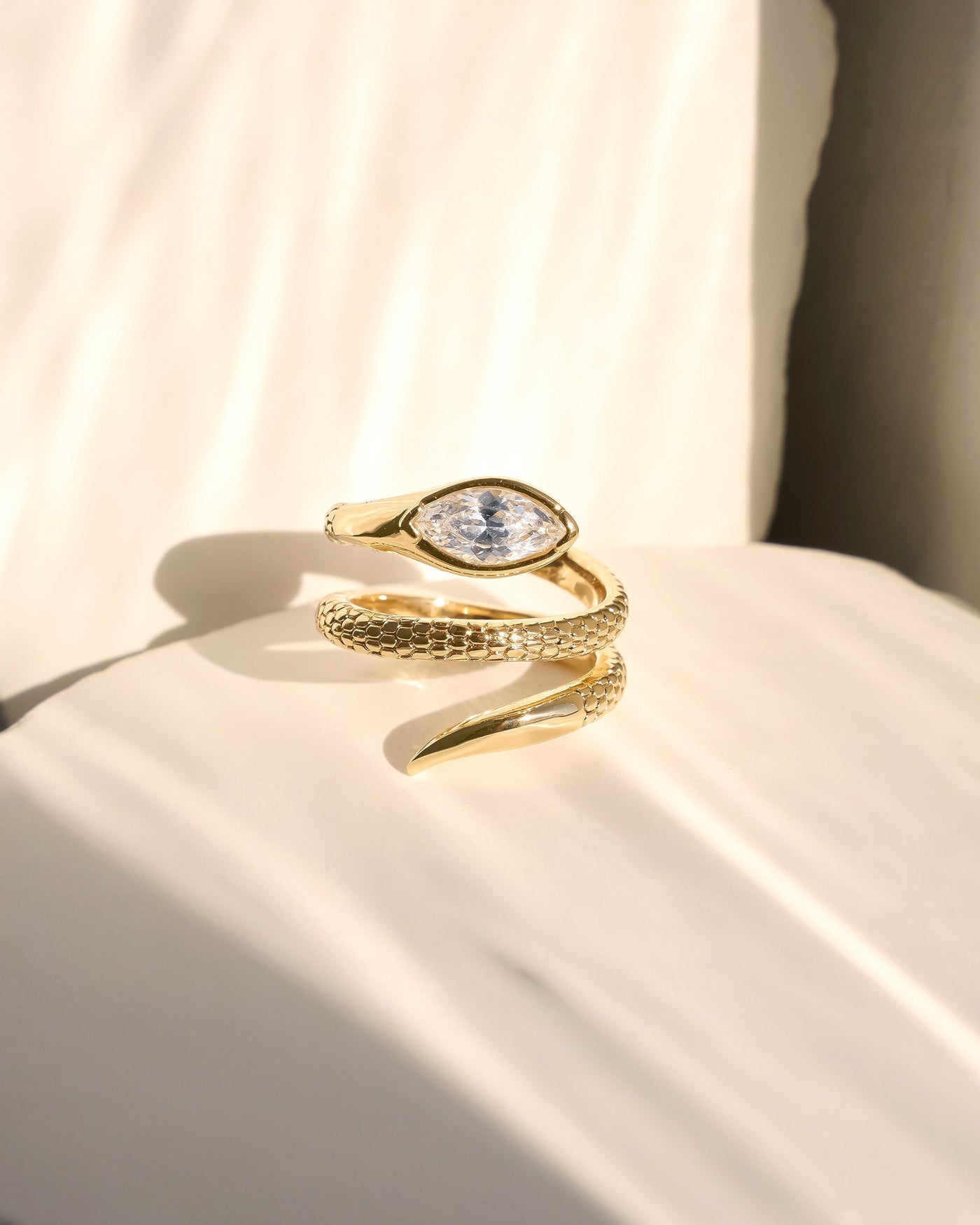 Marquise Coiled Ring