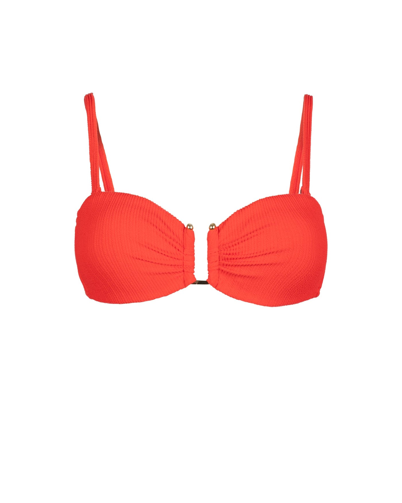 Gina Top In Guava Red Texture