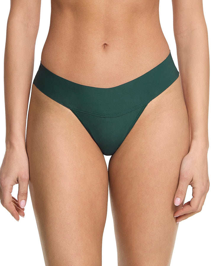 BreatheSoft® Natural Rise Thong Great Heights Green Sale