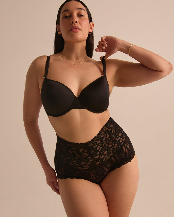 Plus Retro Boyshort Black