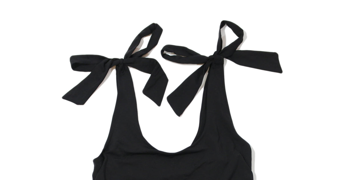 Velvet Bow One-piece Swimsuit