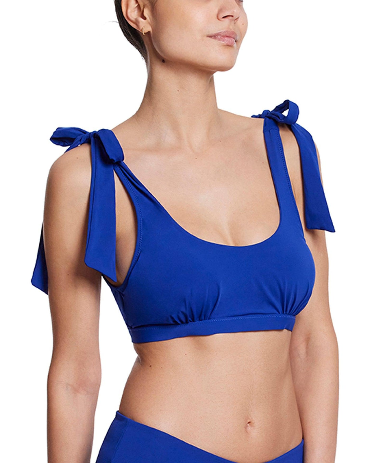 Scoop Neck Swim Top Poolside Blue