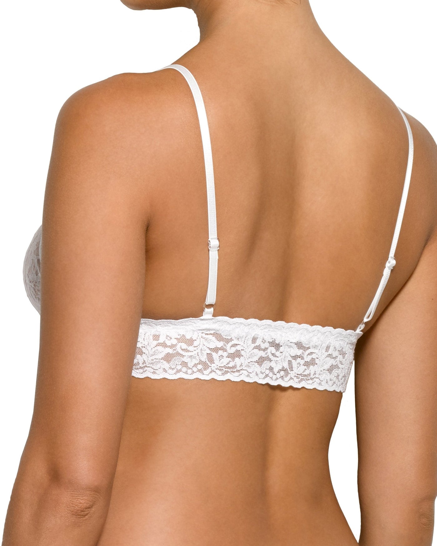 Signature Lace Padded Triangle Bralette White