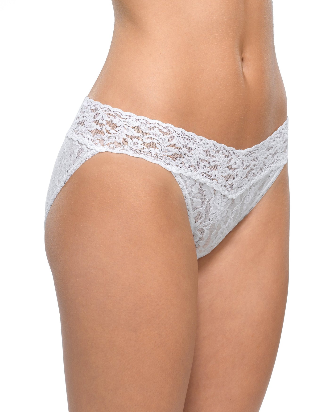 Signature Lace V-Kini White