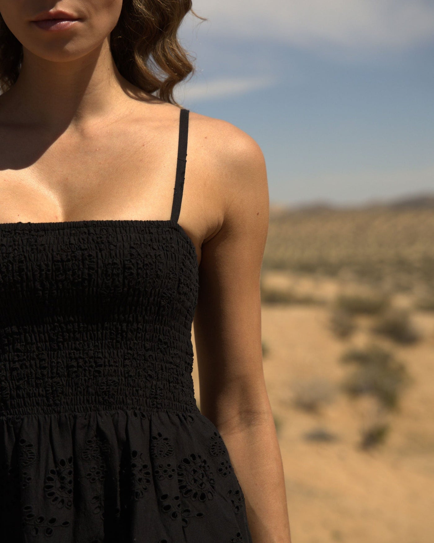 Hannah Dress In Black Eyelet