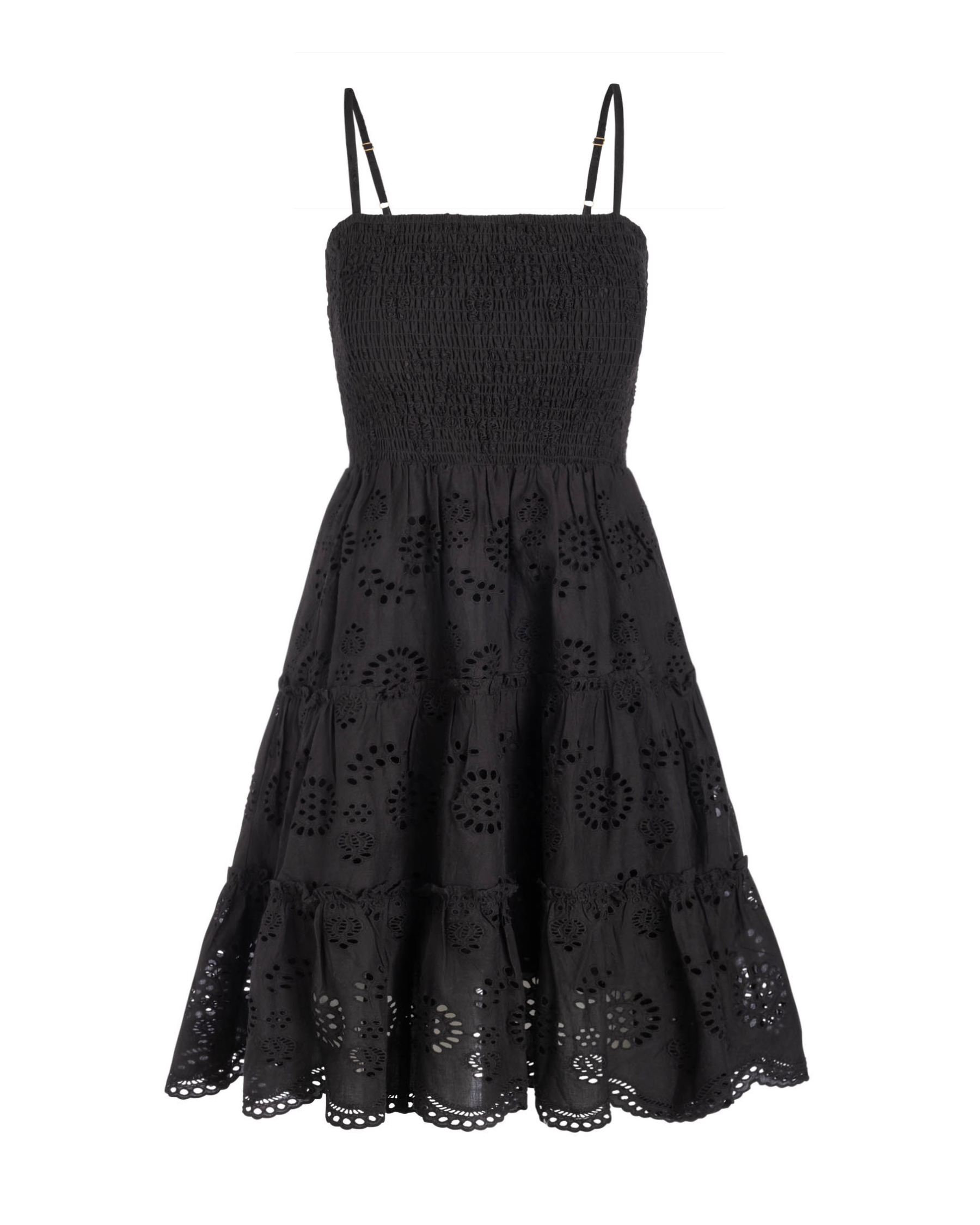 Hannah Dress In Black Eyelet | Boston Proper