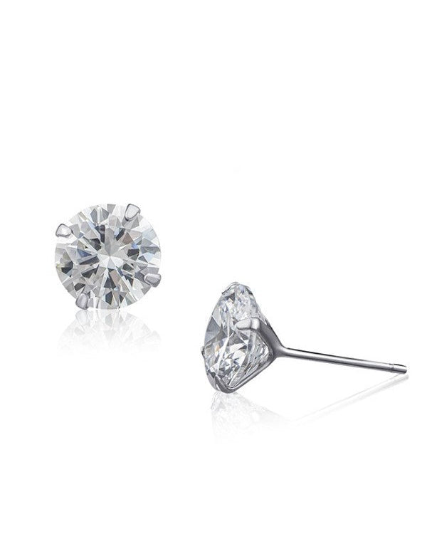 8mm CZ Round Stud