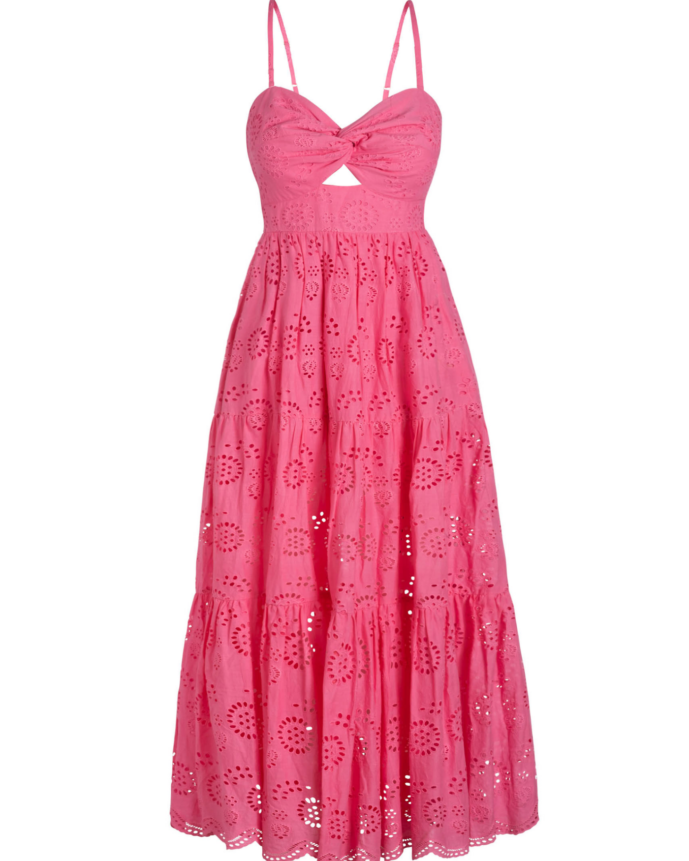 Jillian Dress In Hibiscus San Andrés Eyelet
