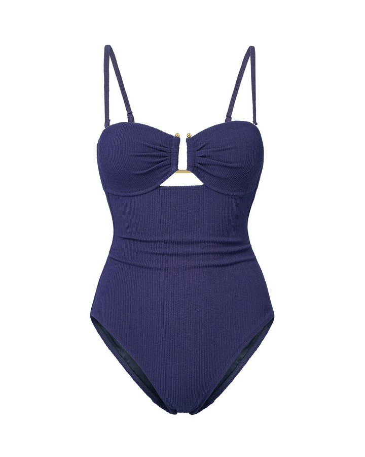 Juliette One Piece In Navy Texture