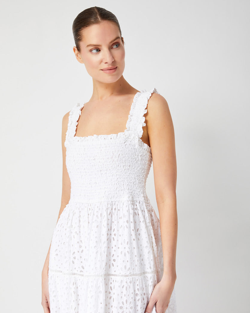 Kristen Dress Fresh White Seaside Eyelet