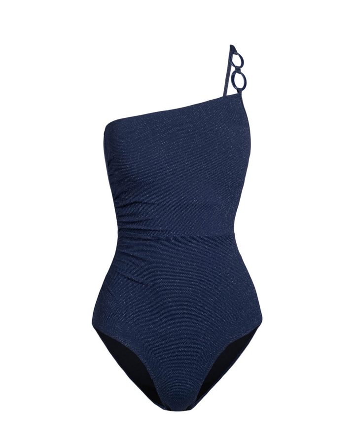 Kara One Piece In Marine Blue Metallic