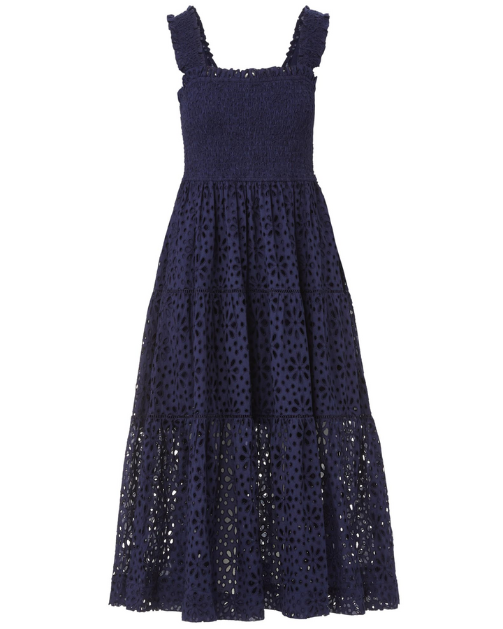 Kristen Dress Navy Seaside Eyelet