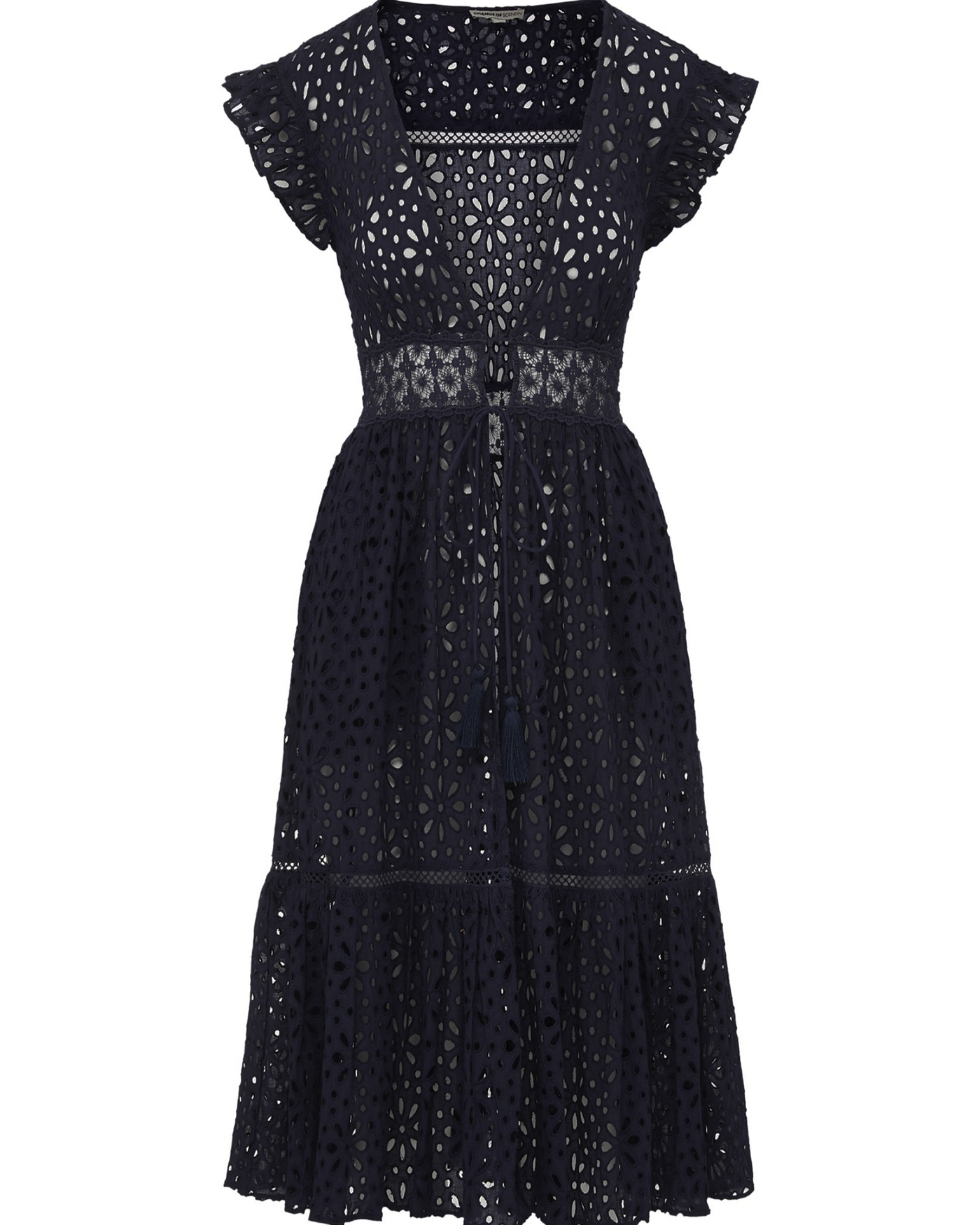 Lauren Coverup Dress Seaside Eyelet Black