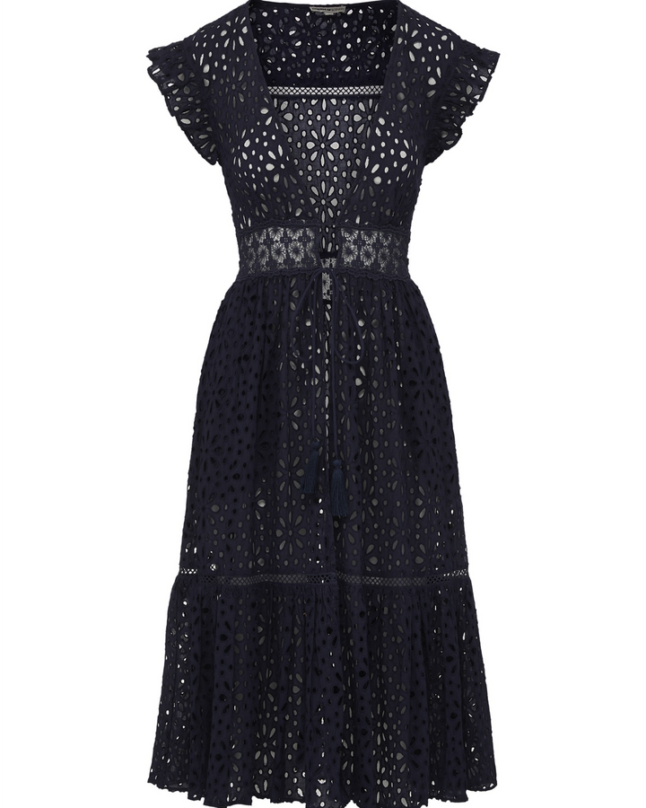Lauren Coverup Dress Seaside Eyelet Black