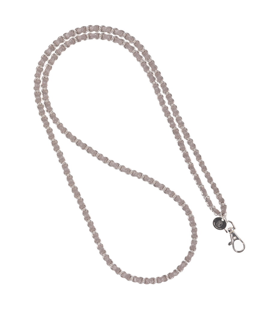 Silver on Silver Crossbody Phone Chain
