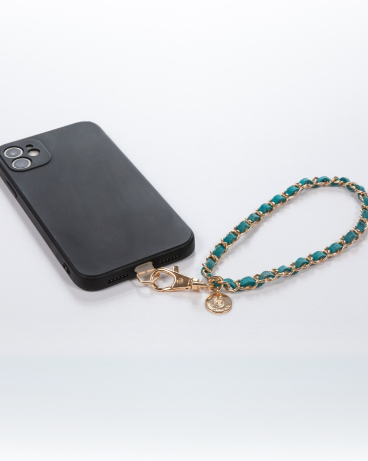 Gold N' Emerald Phone Wristlet