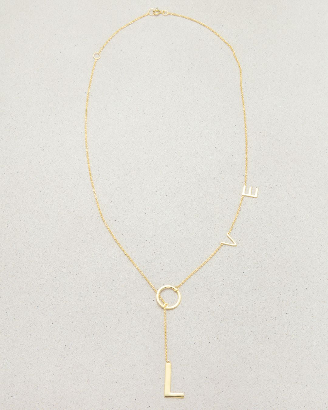 LOVE LARIAT NECKLACE GOLD