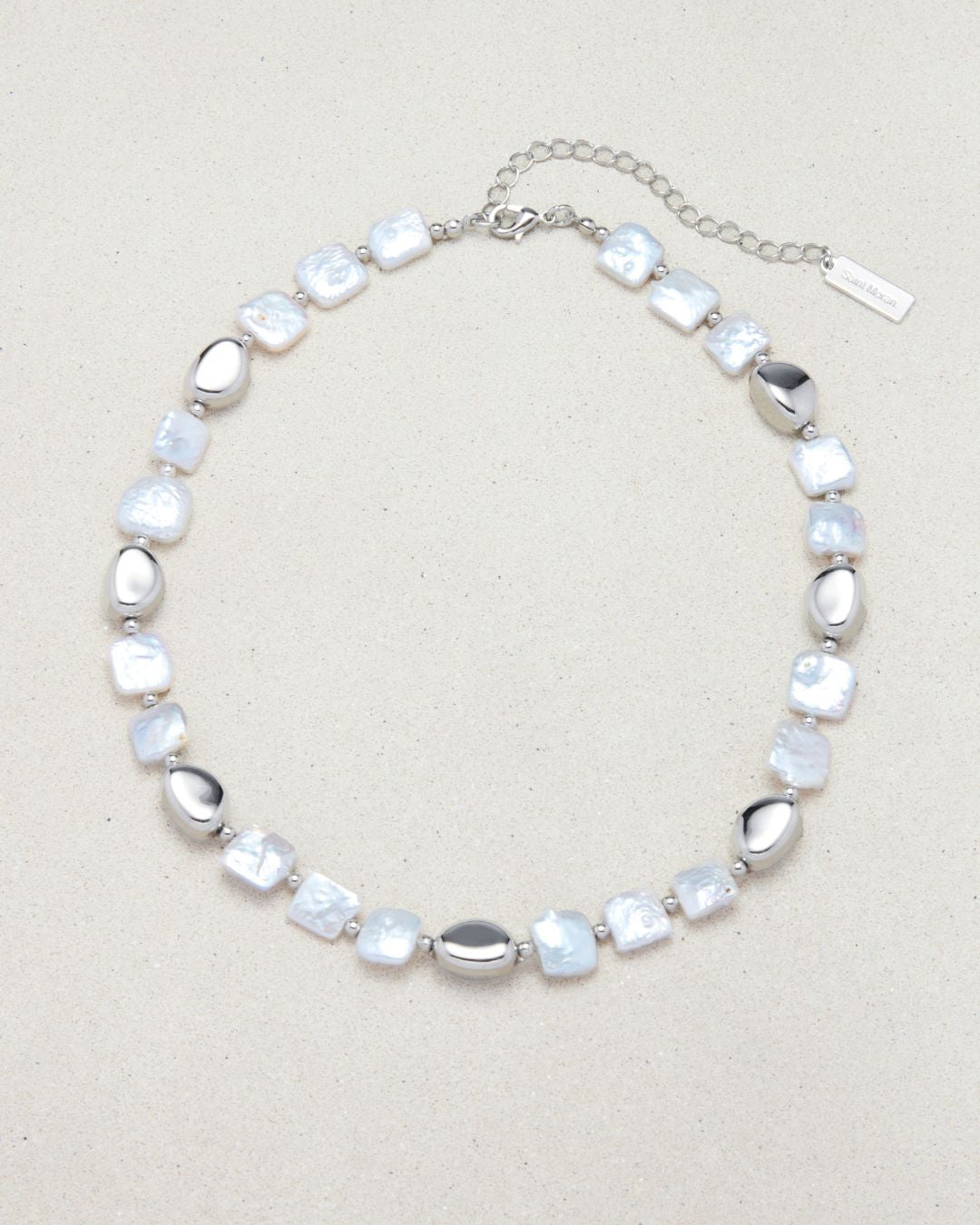 FRESHWATER PEARL PINA NECKLACE SILVER