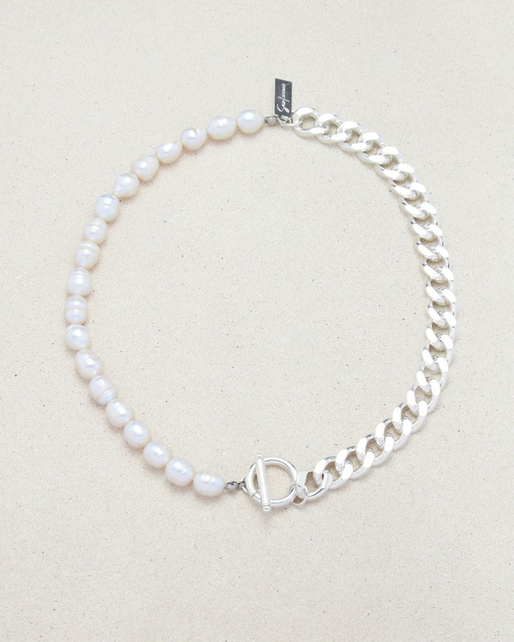 FRESHWATER PEARL ANGELOS NECKLACE SILVER