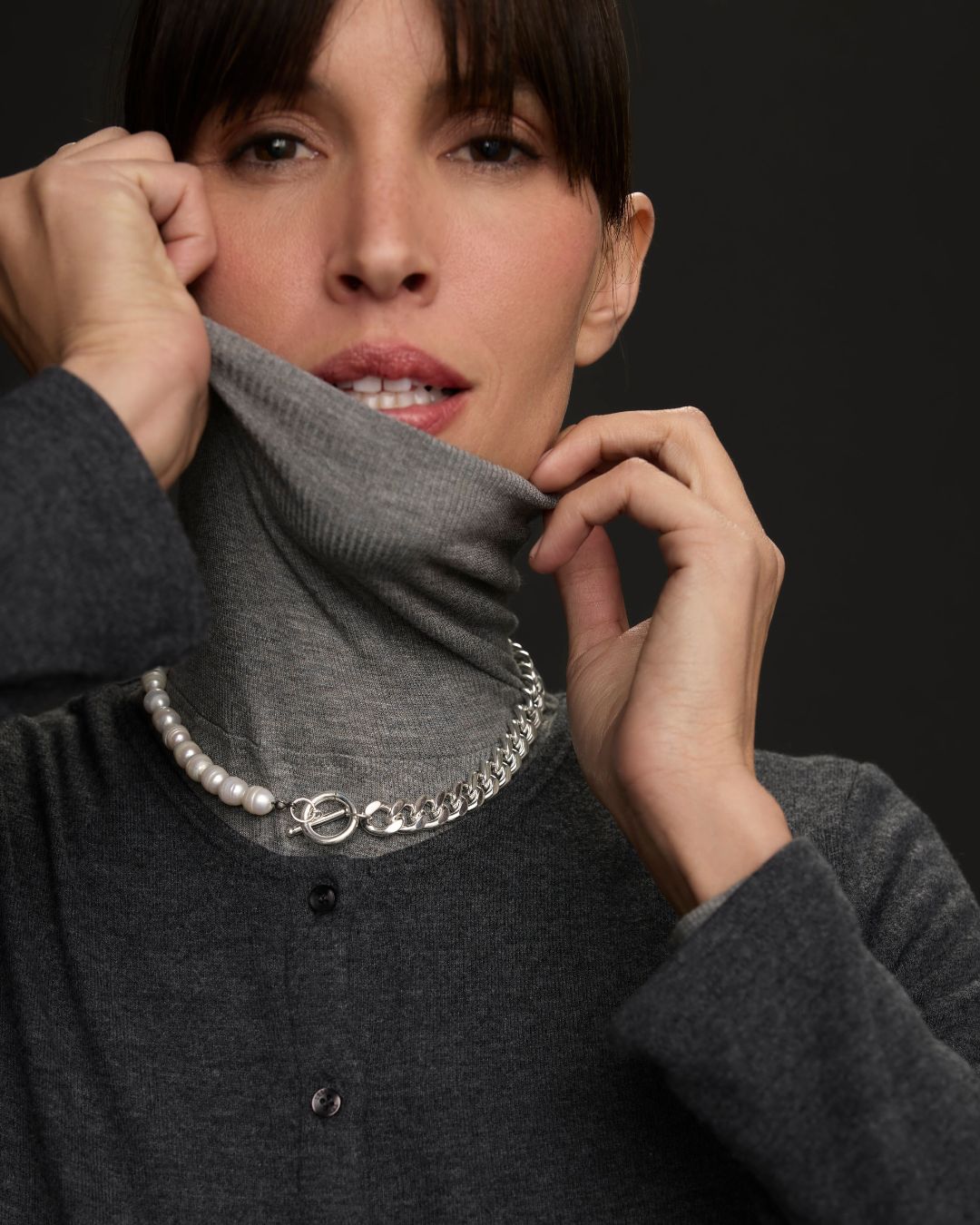 FRESHWATER PEARL ANGELOS NECKLACE SILVER