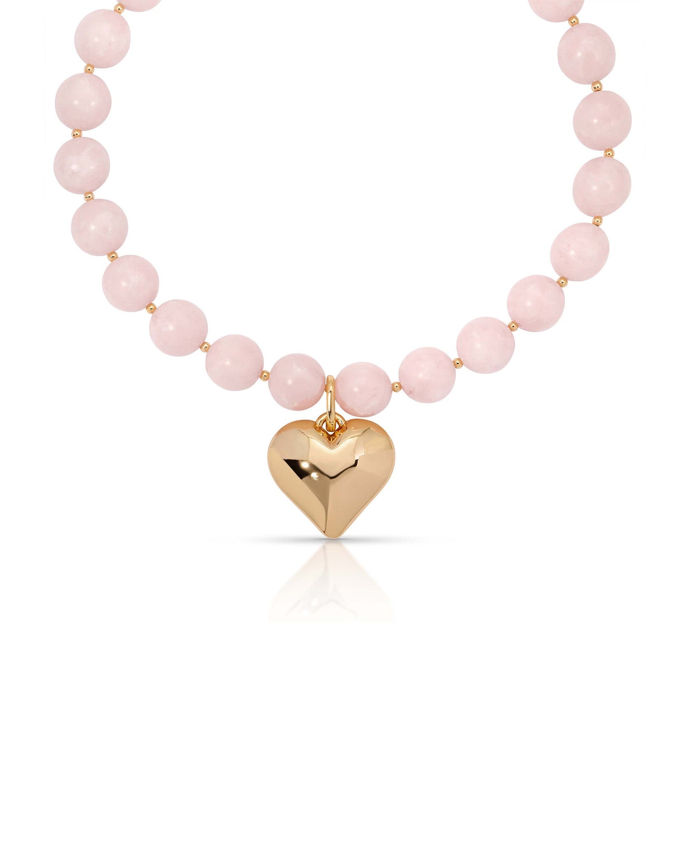 Luck and Love Rose Heart Necklace