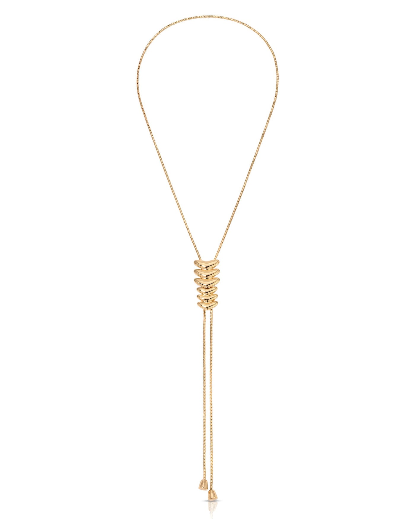 Metal Moderna Bolo Necklace