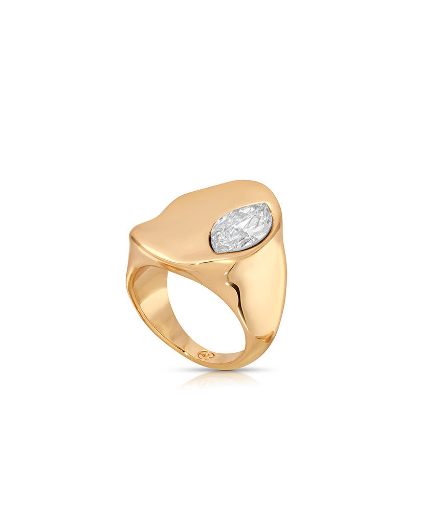 Liquid Crystal Statement Ring