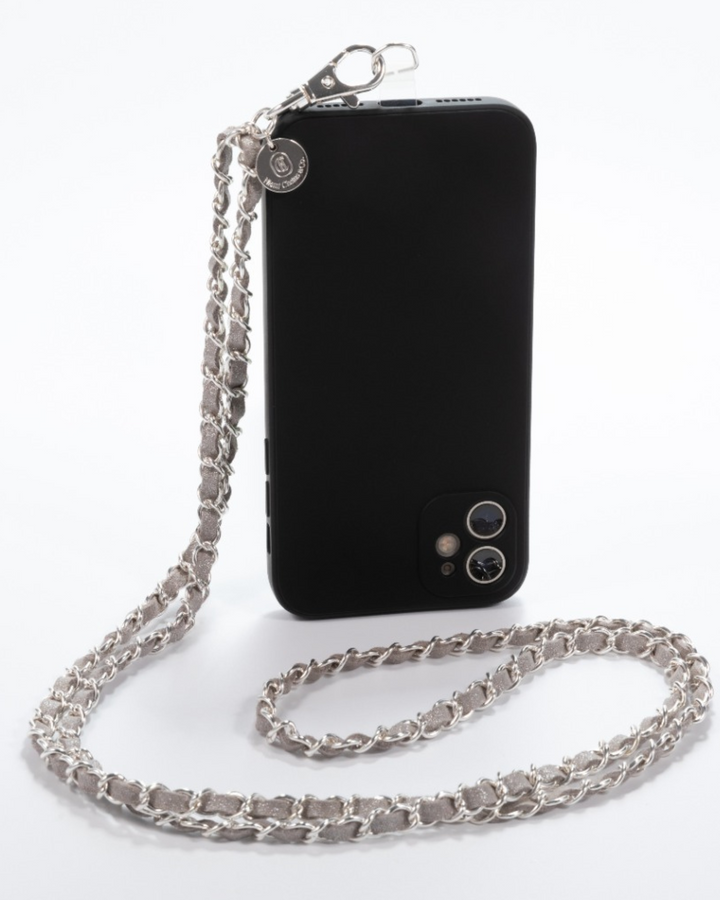 Silver on Silver Crossbody Phone Chain