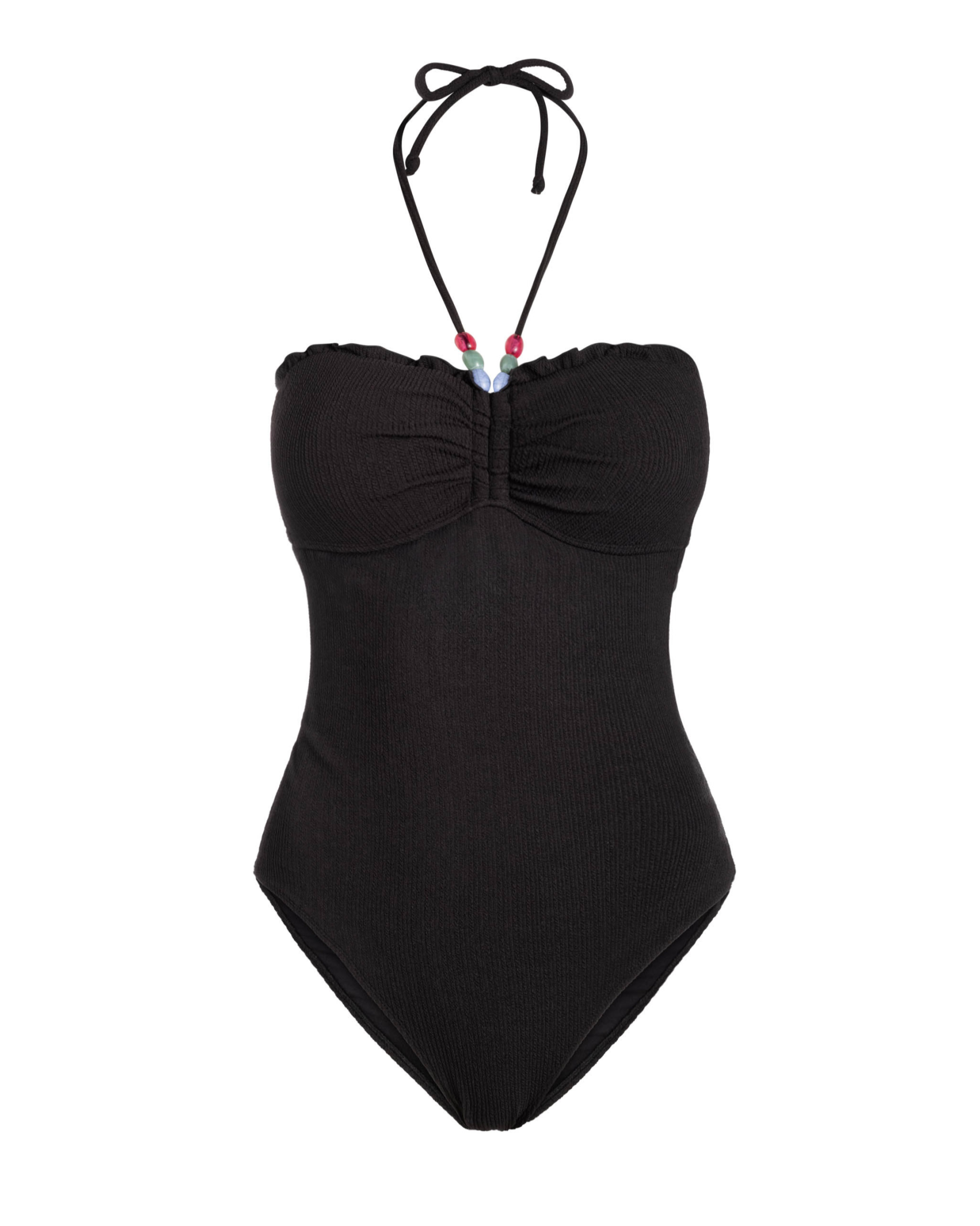 Talia One Piece In Black Texture | Boston Proper