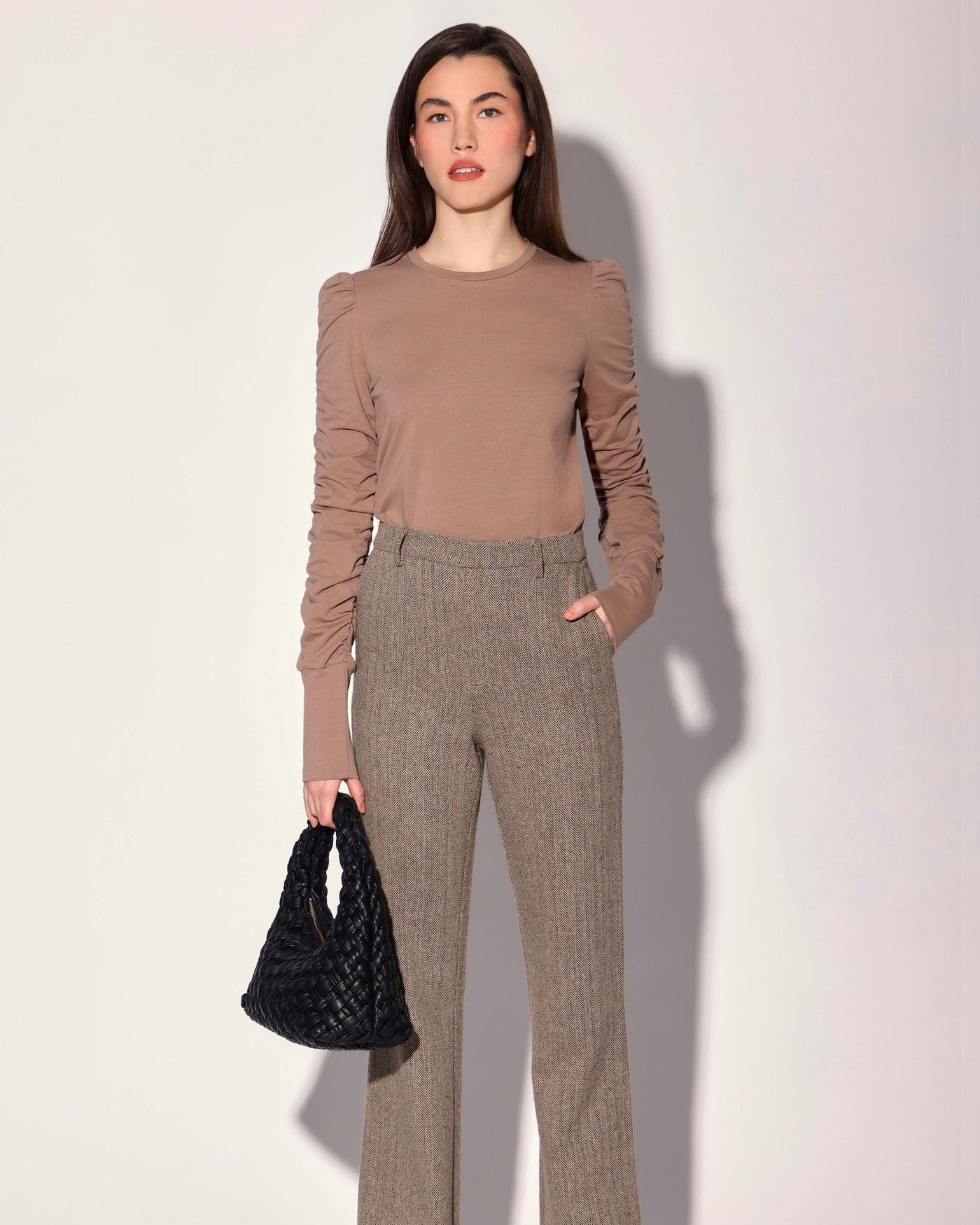 Shane Pant, Brown Herringbone