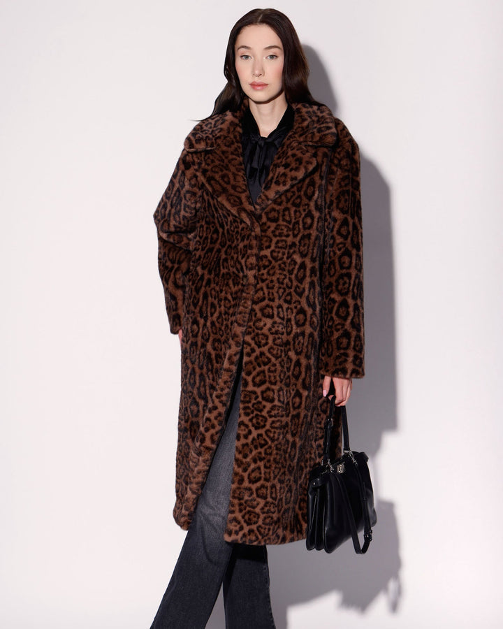 Pacey Coat, Jaguar Faux Fur