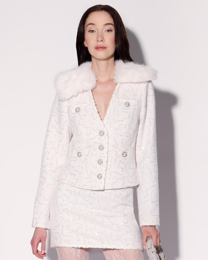 Hellen Jacket, White Sparkle Tweed
