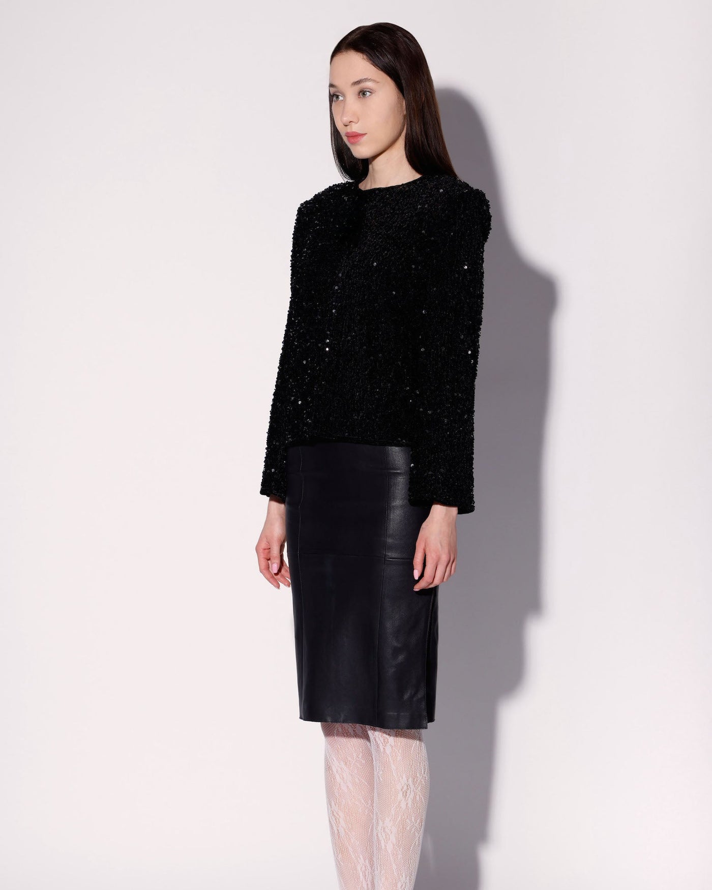 Janelle Jacket, Black Sequin