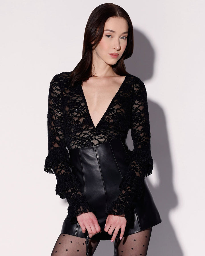Paloma Top, Black Lace