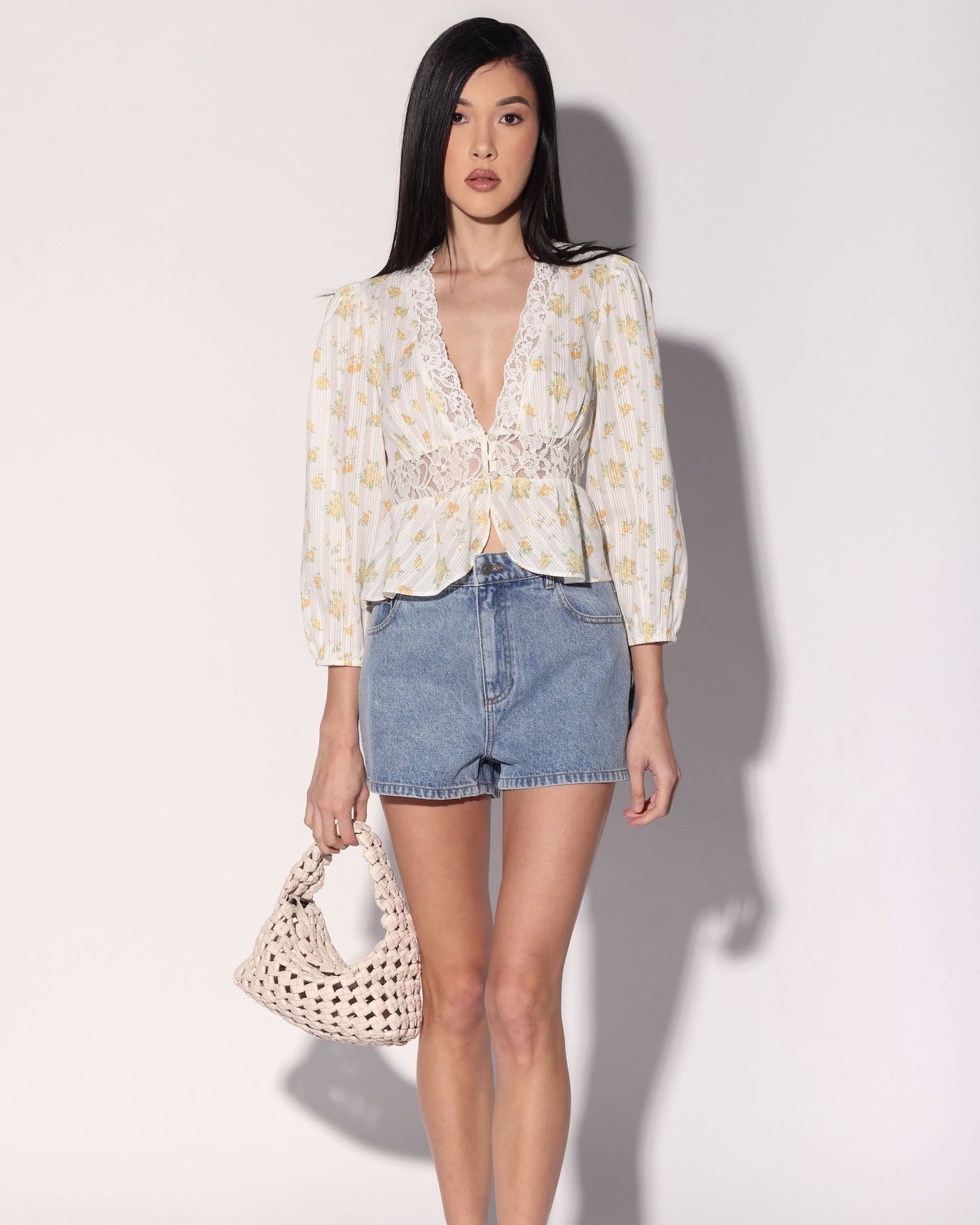 Charlene Top, Yellow Bouquet