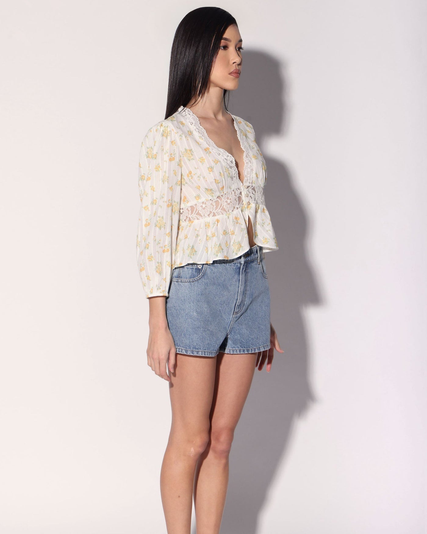 Charlene Top, Yellow Bouquet