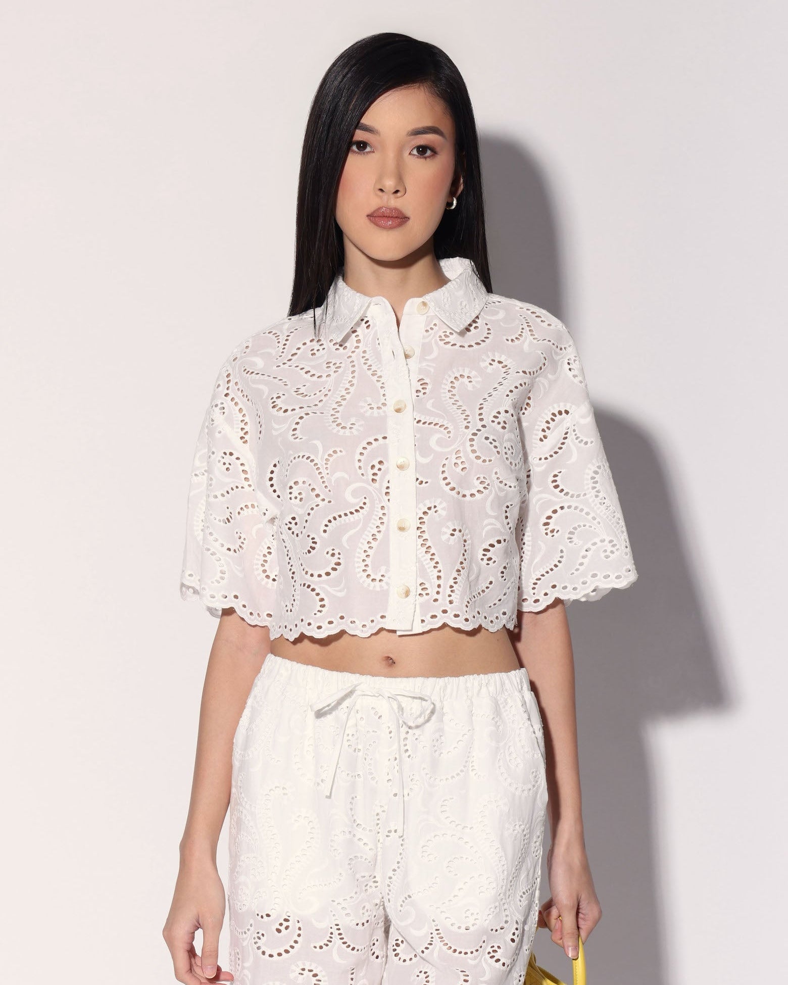 Cindy Top, White Eyelet | Boston Proper