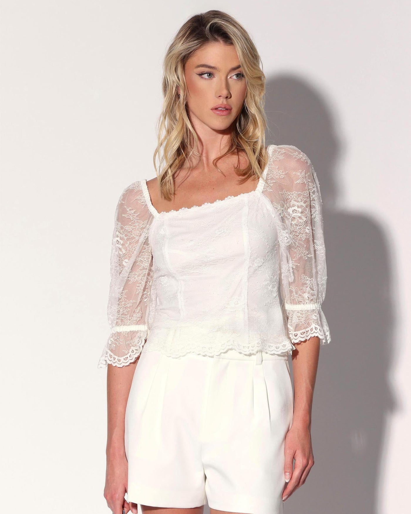 Georgina Top, Ivory Lace