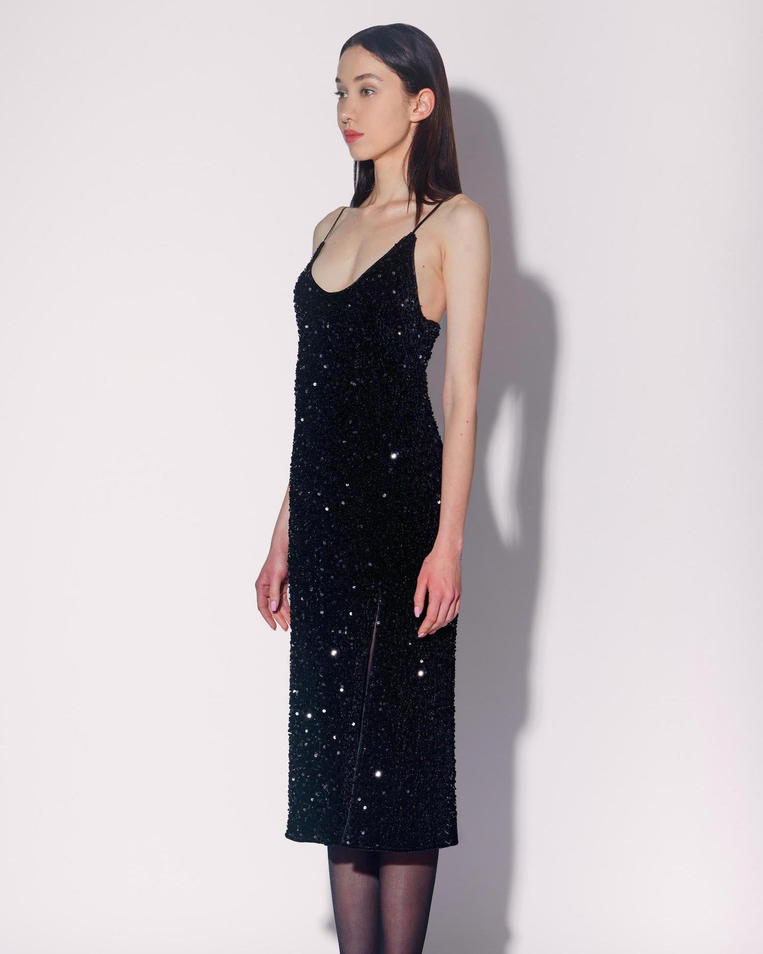 black sequin holiday dress SEXY CLEOPATRA SEQUIN HOLIDAY DRESS – Brittany's Boutique Gowns main image 1