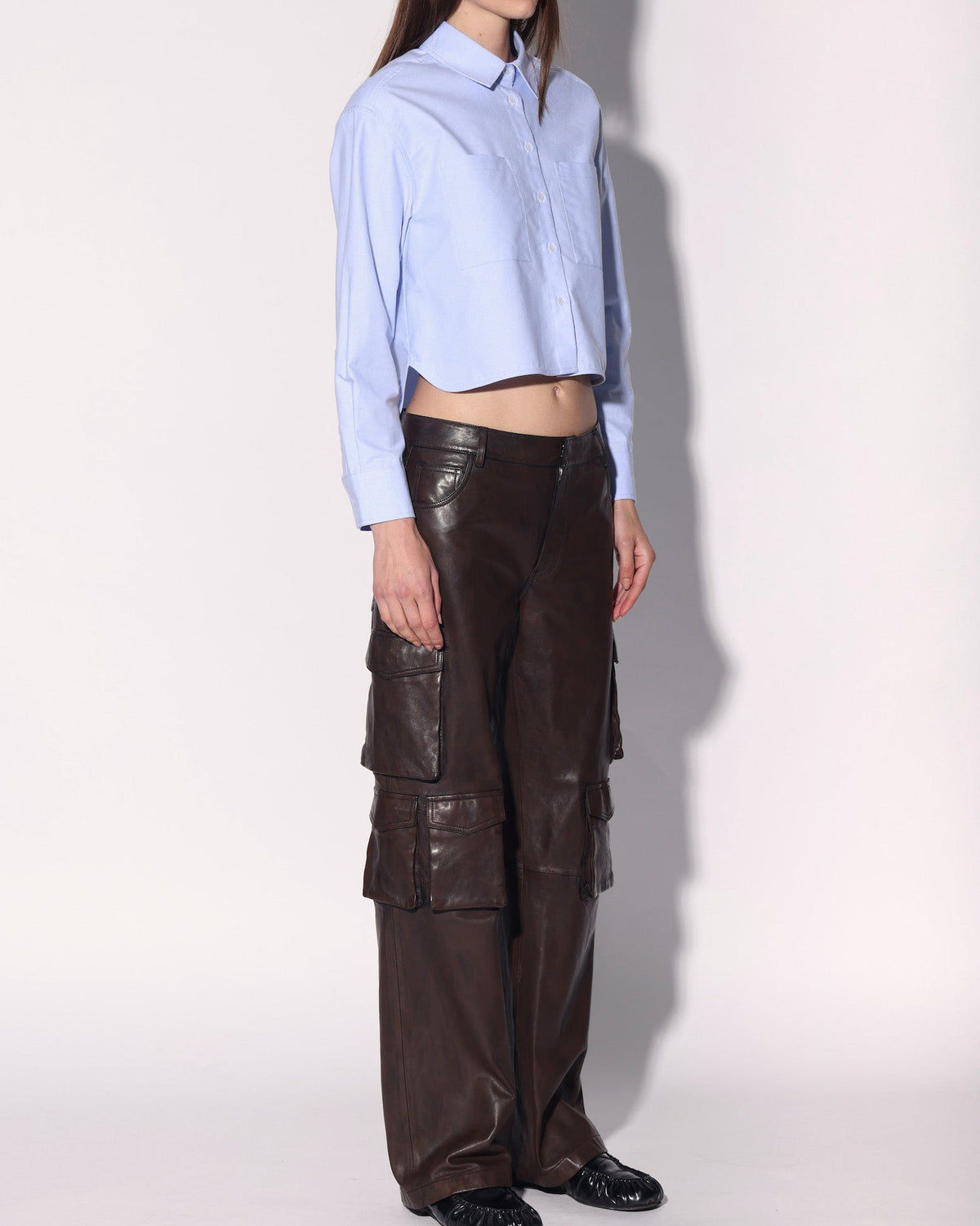 Danny Pant, Washed Brown  - Leather