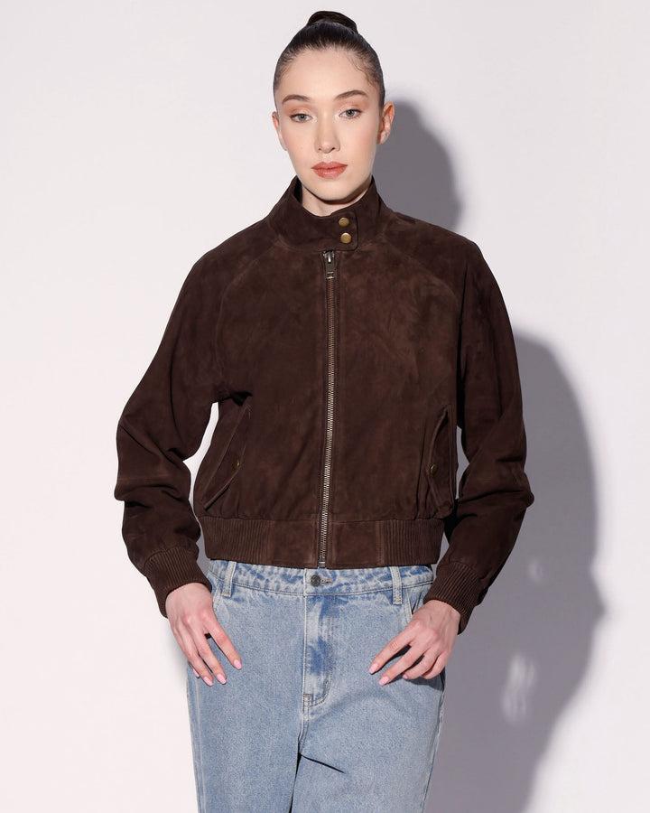 Bowie Jacket, Mocha Suede - Leather