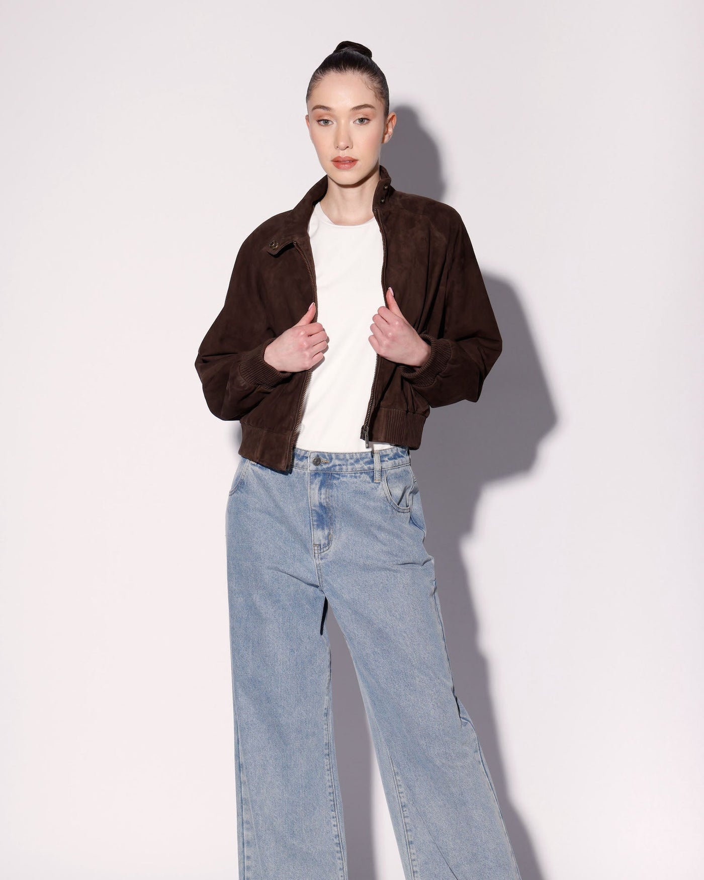 Bowie Jacket, Mocha Suede - Leather