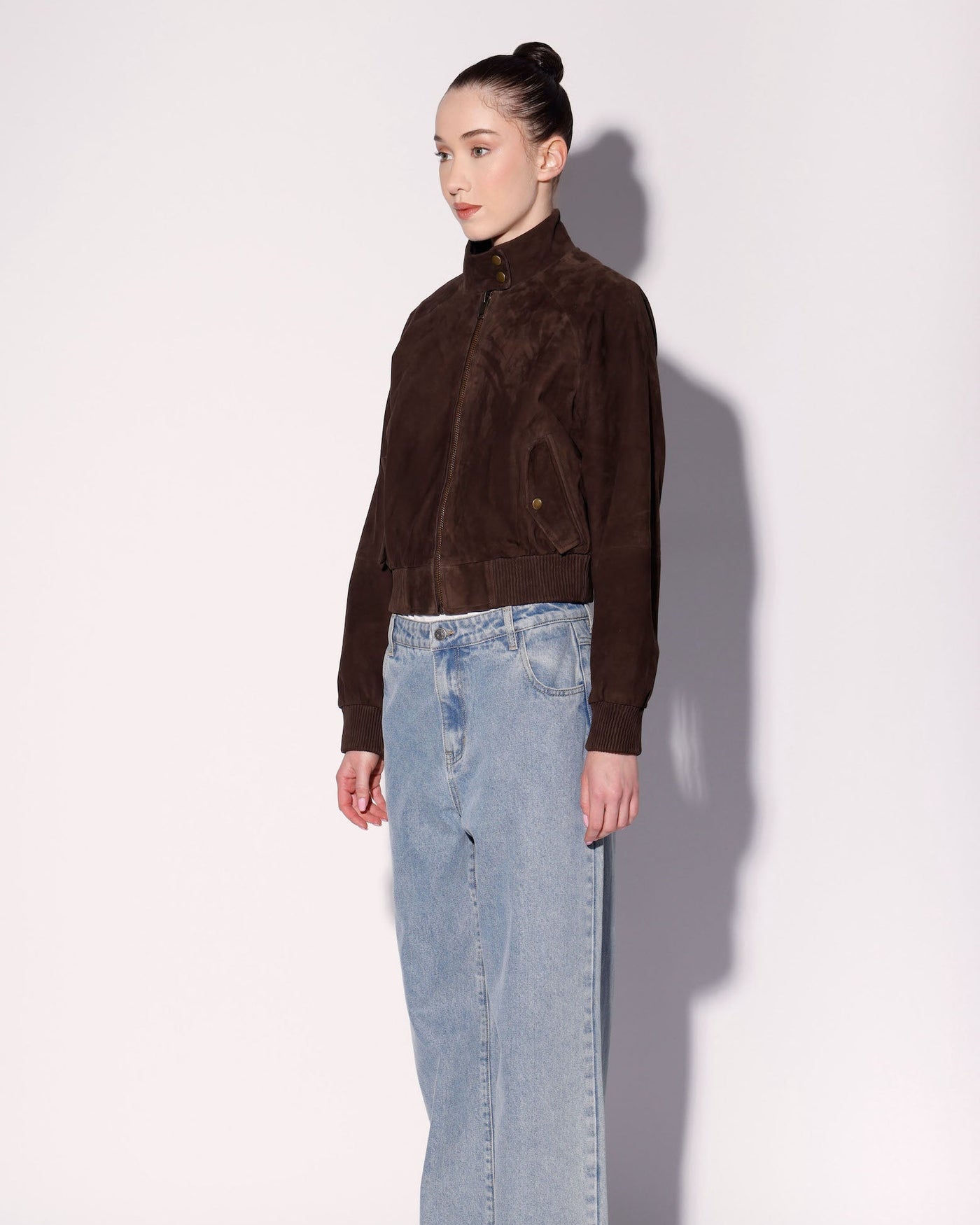 Bowie Jacket, Mocha Suede - Leather