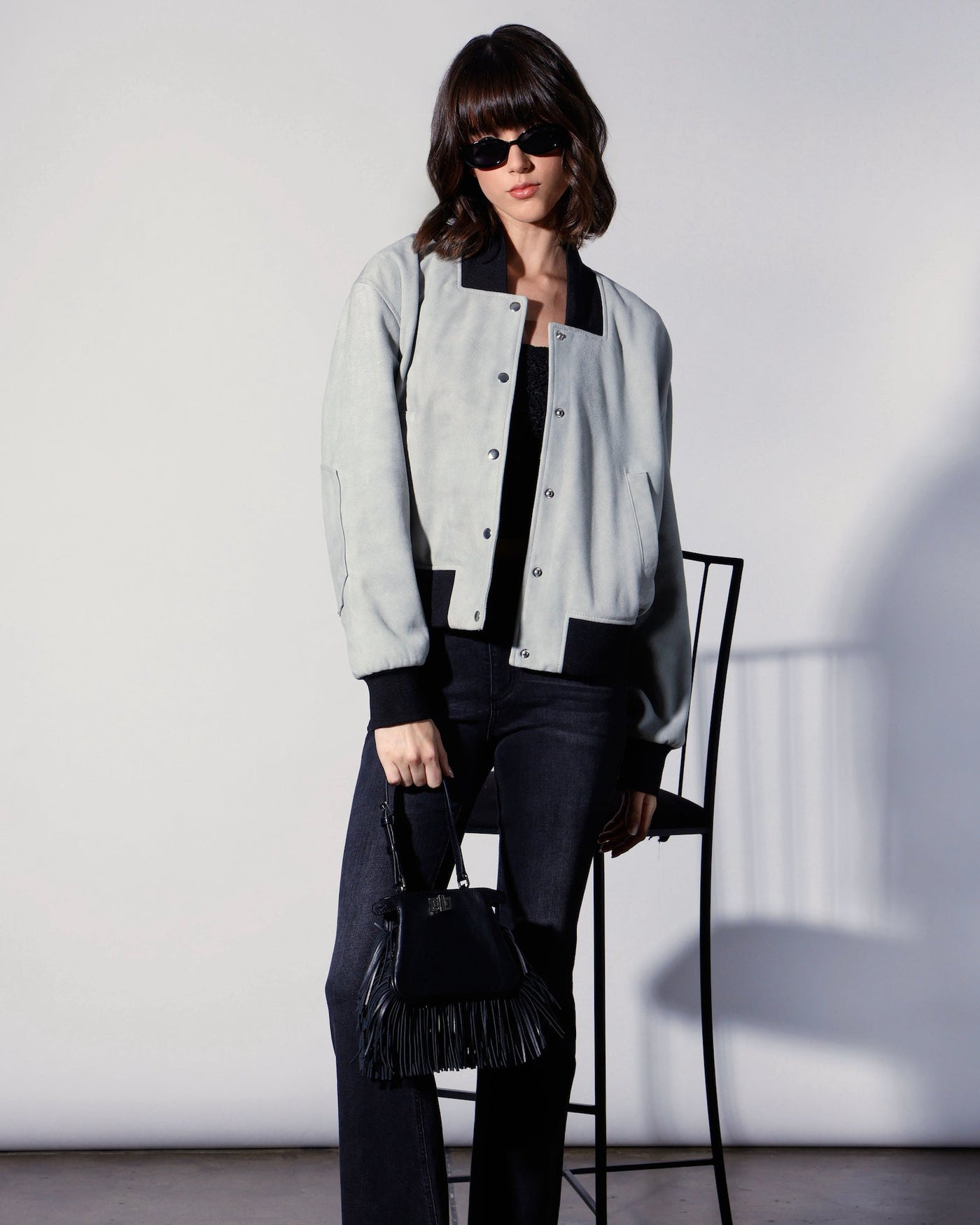 Emilio Jacket, Mist Suede - Leather