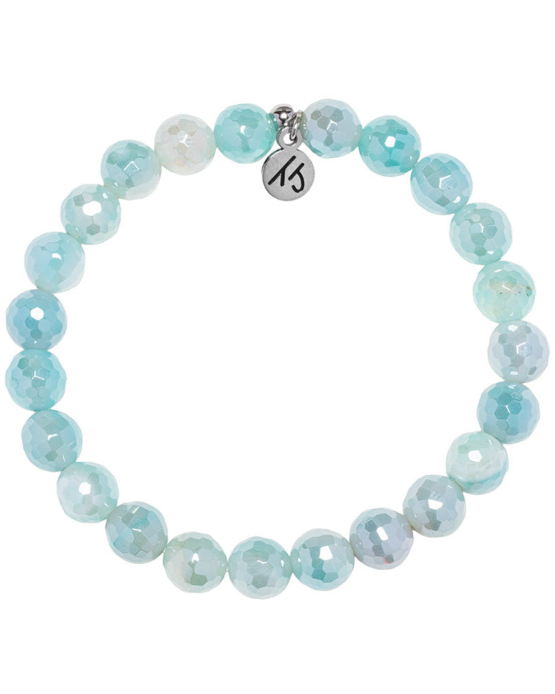 Defining Bracelet- Calming Bracelet with Aqua Agate Gemstones