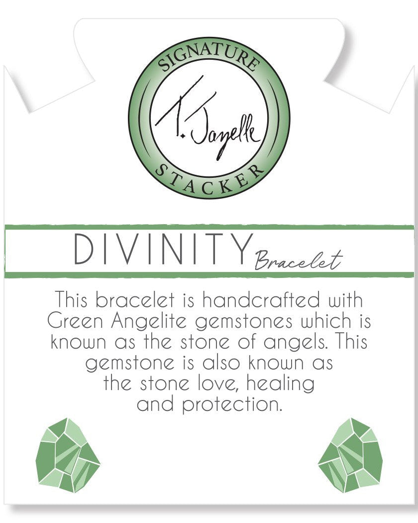 Defining Bracelet- Divinity Bracelet with Green Angelite Gemstones