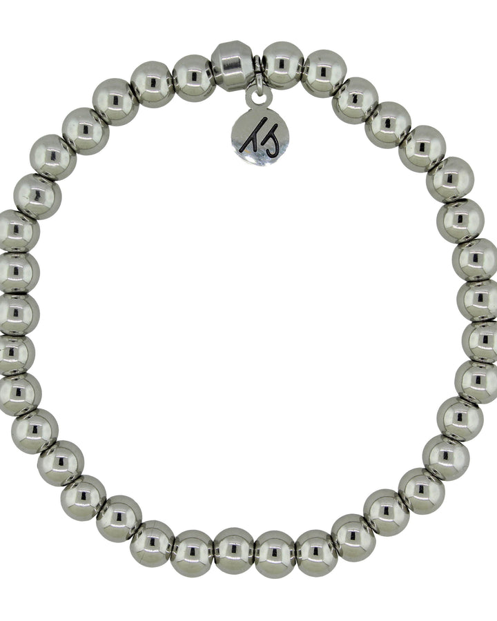 Defining Bracelet- Everyday Bracelet with Silver Steel Beads