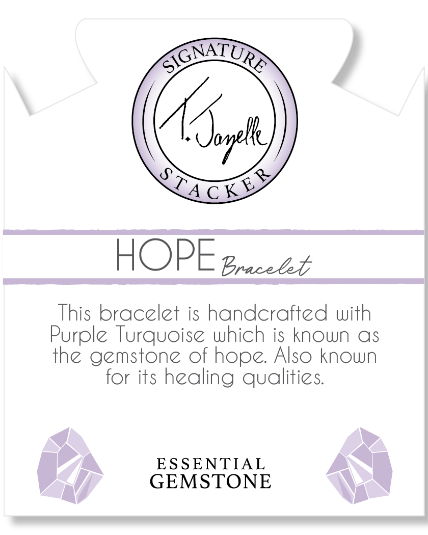 Defining Bracelet- Hope Bracelet with Purple Turquoise Gemstones