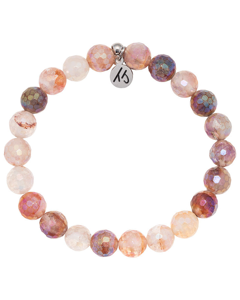 Defining Bracelet- Love Bracelet with Strawberry Quartz Gemstones
