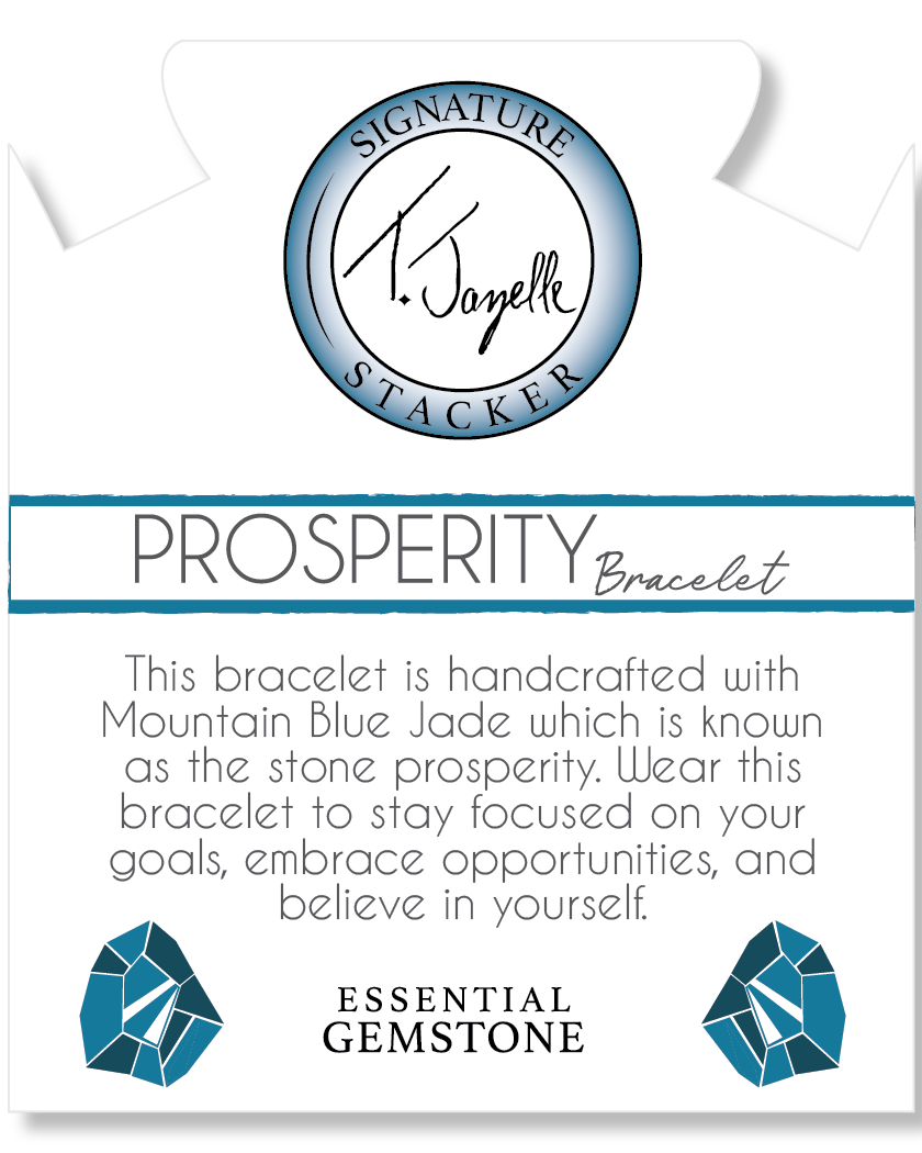 Defining Bracelet- Prosperity Bracelet with Mountain Blue Jade Gemstones